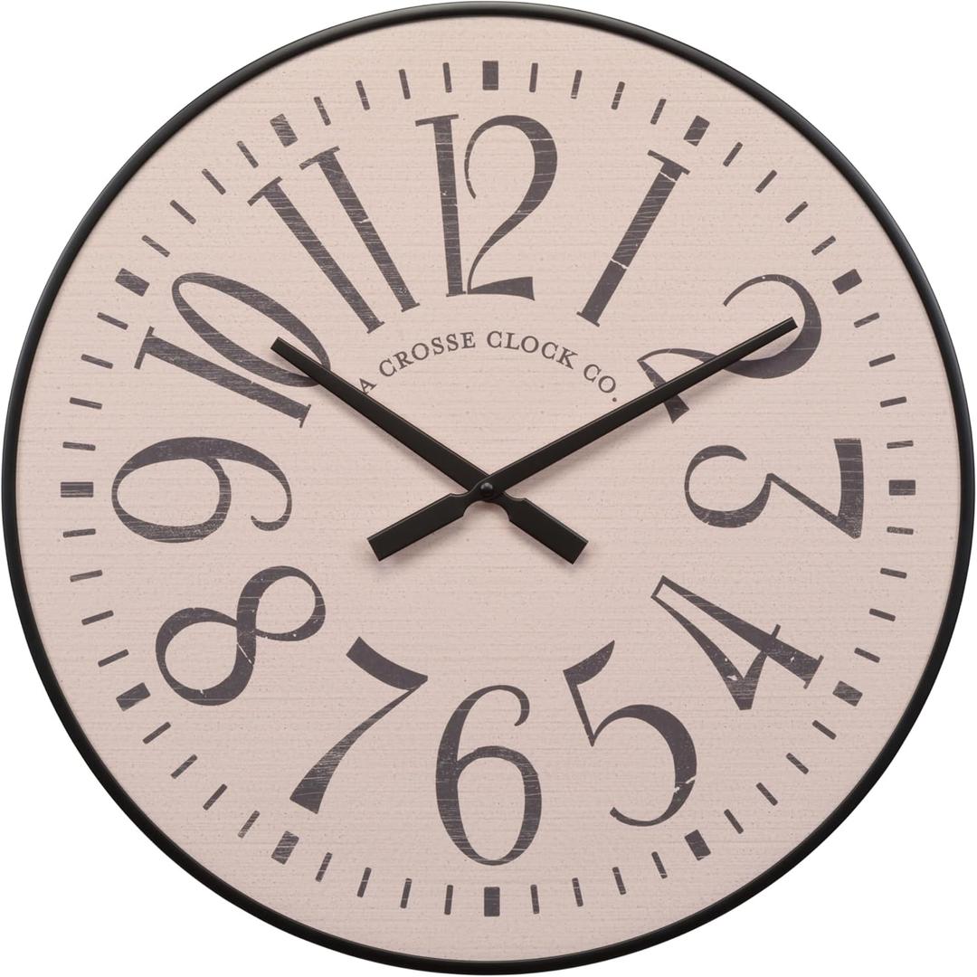 La Crosse Clock 404-3053 21-inch Alice Analog Quartz Wall Clock