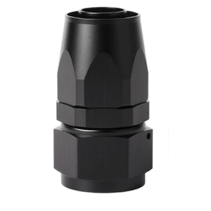 16AN Straight Hose End Fitting Swivel Aluminum Black 2PCS