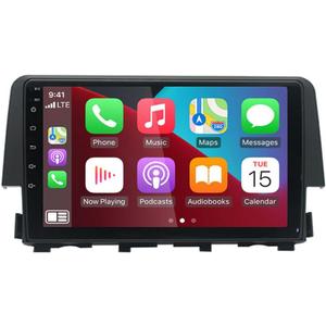 Apple CarPlay Car Radio Stereo GPS Navi BT Compatible for Honda Civic 2016-2020 9 Inch Android 13 Double Din Car Stereo