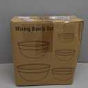 Mixing Bowls Set, 25PCS Khaki Mixing Bowls With Lids Set Stainless Steel Kitchen Large Nesting Metal Bowl 7QT to 1.5QT, Measuring Cups and Spoons for Prepping Cooking Serving