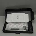 YUNZII AL80 Wireless Mechanical Keyboard,Full Aluminum CNC, Smart LCD Display,Hot Swappable Gasket Mount 75% Layout with Knob,BT/2.4G/USB-C,QMK/VIA Support for Win/Mac (Silver, Cocoa Cream V2 Switch)