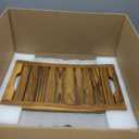 21" Standard Teak Shower Bench with Shelf & Handle - Waterproof, Non-Slip Bath Stool, 300 lbs Capacity - Fits Standard Tubs/Showers & Outdoor Use (Patented) (21"W x 13" Dx 18"H)