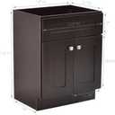 Brookings 24-inch Unassembled Bathroom Vanity Without Top in Espresso, 24 x 21