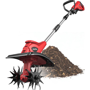 Cordless Garden Tiller Cultivator for Milwaukee 18V Battery (Tool Only), 387 RPM Brushless Electric Tiller for Gardening, 7.9" Tilling Width & 7.1" Depth Rototiller for Soil Cultivation, Lawn Weeding