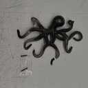Octopus Keys Hook, Decorative Wall Mounted Nautical Wall Rack, Antique Key Holder Hook, Cast Aluminum Hanger for Coat, Hand Towel, Bathrobe, Bedroom, Bathroom, Kitchen & Balcony (Antique Brass)