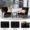 8Pcs Outdoor Cushion Covers, Patio Cushion Covers,Stretch Elastic Slipcovers, Replacement Washable & Reusable Furniture Protector for Patio Couch (Black,Cover Only)