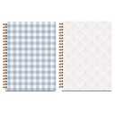 SDFBFVSA 2 Pcs Spiral Journal Notebook, Cute Spiral Notebooks for Women Girls Friend, 160 Pages Trendy Hardcover Journal Notebook for Writing Travel Business Home Office Aesthetic Notebooks Plaid