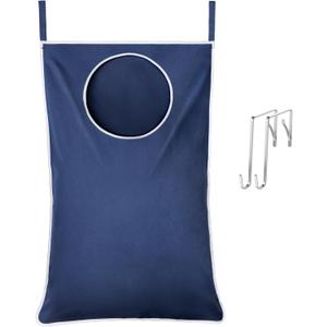Lifewit Over Door Laundry Hamper, Large Collapsible Hanging Laundry Hamper, Hanging Laundry Basket Bag for Bathroom Bedroom Dirty Clothes Storage Organizer, Dark Blue