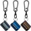 Pristis 3 Pack Fishing Rod Clips, Wearable Rod Holders with Keychain, Portable Hand-free Stainless-steel Fly Fishing Pole Accessory Tackle with Carabiner, Rustproof Durable Assistant Tool Gear