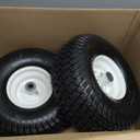 15x6.00-6nhs Lawn Mower Front Tire 4 Ply Tubeless 15x6x6 Lawn Mower 570 Lbs Tire and Wheel with 3/4" Bushing and 12 Spacers, Replacement for Garden Lawn Tractor Riding Lawn Mower, 2 Pack