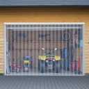 VEVOR Clear PVC Strip Curtain, 84 in Height x 38 in Width x 0.08 in Thickness, 6 PCS Walk in Freezer Cooler Curtain Strips, Thermal Insulating Plastic Door Strips for Warehouse, Freezer, Garage Doors