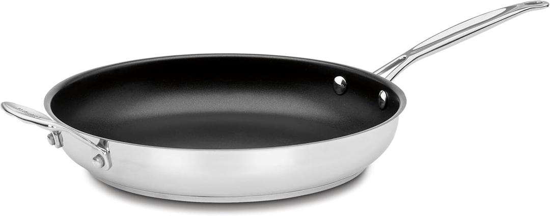 Cuisinart 722-30HNS Chef's Classic Stainless Nonstick 12-Inch Open Skillet with Helper Handle Cuisinart 722-30HNS Chef's Classic Stainless Nonstick 12-Inch Open Skillet with Helper Handle
