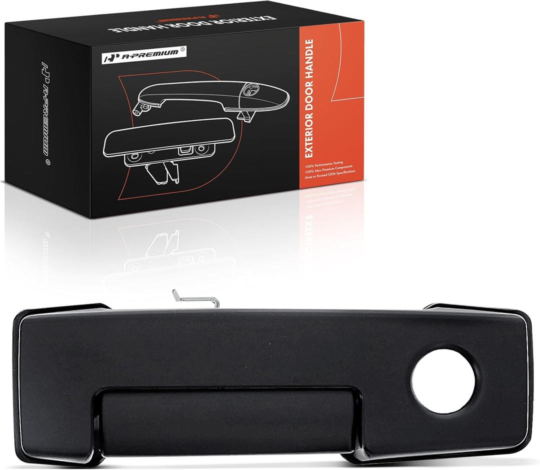 A-Premium Left Driver Side Exterior Sliding Door Handle with Keyhole Compatible with Nissan NV200 2013-2021 & Chevrolet City Express 2015-2018, Primed Black, Replace# 826073LM1C