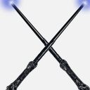Jerify 20 Pcs Light Up Magic Wands for Kids, Wizard Wand Sound Illuminating Toy Wand 14.6 Inch Witch Wand for Kids Girls Boys Costume Cosplay Accessory Birthday Gifts Halloween Party (Black)