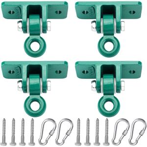 BETOOLL Heavy Duty Swing Hanger Set 10000 lb Capacity for Indoor Outdoor Playground Swing Sets Pack of 4 Green