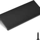 goldenwarm 25 Pack Black Finger Edge Pulls Drawer Finger Pulls Matte Black Kitchen Hardware Handles Bedroom Dresser Drawers, 3in Hole Center