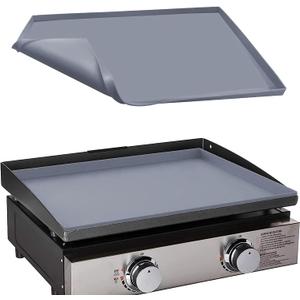 22" Silicone Griddle Mat for Blackstone 22 Inch Grill, Heavy Duty Food Grade Silicone Griddle Cover, Protect Your Grill from Dirt & Rust All Year Round (Gray)