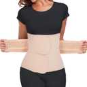 Postpartum Belly Band  Postpartum Belly Wrap, Abdominal Binder Post Surgery C-section Recovery Support Belt (Classic Beige, S/M)