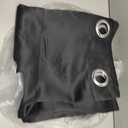 NICETOWN Room Darkening Draperies Curtains Panels, 2 Panels Black W52 x L84