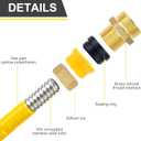 100FT CSST 1/2'' Gas Line 1/2in Flexible Gas Line, 100FT CSST Corrugated Stainless Steel Tubing Pipe, Natural Gas Hose Propane Pipe