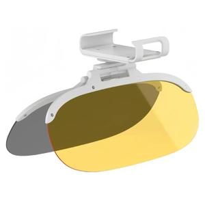 Day Night Polarized Sun Visor Extender for Car Trucks-Anti Glare UV Protection Clip On Shield, Shatterproof Optical Acrylic Heat Reducer Universal Adhesive-Free Sun Visor for Car Windshield