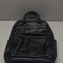 Shrrie Laptop Backpack for Women 15.6 inch Travel Leather Backpack Purse Work Computer Backpacks for Business College Black