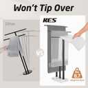 KES Standing Towel Rack with Marble Base, 3-Tier Towel Rack Stand for Bathroom Floor, Towel Racks for Large Bath Towel & Hand Towel, 18/8 Stainless Steel Matte Black, BTH217S3-BK