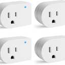 Single Surge Protector Plug, Grounded Outlet Wall Tap Adapter with Indicator Light, 1 Outlet,245J/125V, ETL, White, 4Pack