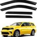 Durango Rain Guards - Window Visors for Dodge Durango 2011-2025 2026, Out-Channel Side Window Rain Guards for Durango, 4PCS, Black, Car Accessories