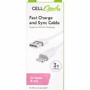 Cell Candy Fast Charge and Sync Cable,  3 Ft