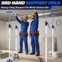 XINQIAO Third Hand Tool 3rd Hand Support System, Premium Steel Telescoping Pole with 180 LB Capacity for Cabinet Jacks for Installing Cabinets, Drywall Jack& Cargo Bars, 42.1 IN-74.8 in Long, 1 PC