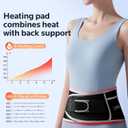 Cordless Heating Pad for Back Pain Relief: 7000mAh Lower Back Massager with 6 Heat 6 Vibration, Portable Heating Pad for Cramps, Birthday Gifts for Women Men Mom Dad (Large)