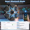 TGLLM Music Boxing Machine for Kids and Adults, Wall Mounted Bluetooth Punching Trainer with Boxing Gloves, Intelligent LED Boxing Target Workout Machine for Teenagers Boys Girls