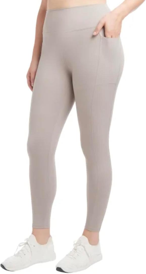 Women’s High-Waisted Seamless Yoga Leggings – Beige / Sandstone, Small 