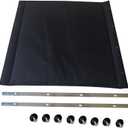 16-Inch Wheelchair Replacement Seat, Replacement Parts with Hardware, Nylon Seat, Black (16 X 16)