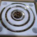 D40''+D27.5''+D15.7'' Modern Gold 3 Ring Crystal Chandeliers for Living Room Crystal Pendant Light Foyer Entrance LED Dimmable 3000-6000K Fixtures