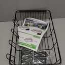Dish Drying Rack Over the Sink In Stainless Steel Black Expandable Drainer for Small Kitchen, Counter Space Saving Compact Inside Sink Plate Dryer, Adjustable Hanging Metal Wire Strainer Drain Holder