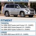 Timing Chain Kit For 2007-2020 Lexus Toyota Tundra Sequoia Land Cruiser 5.7L V8 3UR-FE