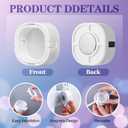 Hillban 60 sets Magnetic Light Clips for Govee H706 Outdoor Lights Mounting Clip with Iron Sheet Light Clips Magnetic Compatible with Govee Pro Permanent Outdoor Lights Extension (White)