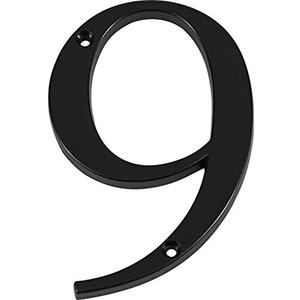 Distinctions 843149 Black Flush-Mount 4-Inch House Number 9 2 Pack