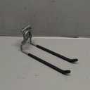 Rubbermaid FastTrack Rail Garage Organization Multi-Purpose Hook 50 lbs Capacity Satin Nickel Wall Mounted Storage System Direct Mount into FastTrack Garage Rail for Home/Garage Organization