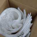 Heavy Duty Sand Bags Pack of 12, White Empty Sandbags with Built-In Ties, Woven Polypropylene UV Protection 1600 Hours, Fillable Bags for Flood Control, Weight, 10x14 inches, 15 Pounds Volume