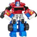 Transformers Playskool Heroes Rescue Bots Optimus Prime, 4.5-Inch Action Figure, Kids Converting Robot Toy, Ages 3+