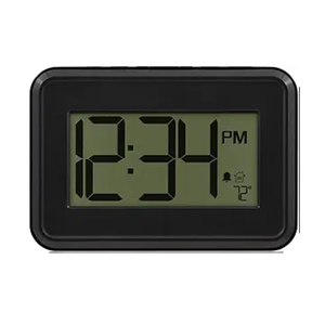 La Crosse Technology 513-113 Digital Wall Clock with Temperature & Countdown Timer, Black
