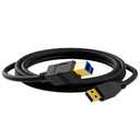 USB B 3.0 Cable 8 FT, USB A-Male to B-Male Cable, Gold-Plated Connectors, Compatible with Docking Station, External Hard Drivers, Scanner, Printer, Hard Drive Enclosure, Built-in Hub & More, Black