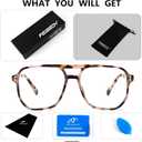 FEISEDY Blue Light Blocking Glasses Fake Nerd Clear Square Computer Lightweight Pilot Glasses Frame Oversized B2866