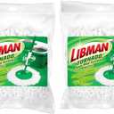 Libman Tornado Spin Mop Refills - Case of 2 - Microfiber Heads, Easy to Replace, Machine Washable