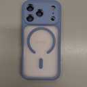 CANSHN Magnetic Compatible with iPhone 17 Pro Case, Upgraded [Full Camera Protection] [Compatible with Magsafe] [Translucent Matte] Shockproof Protective Phone Cover 6.3 Inch - Light Blue