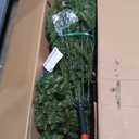 National Tree Company 7.5 ft Pre-Lit Dunhill Fir Artificial Christmas Tree, 700 LED Lights, 2,514 Tips, PowerConnect, Foot Pedal, 10 Light Functions, Includes Stand, Green