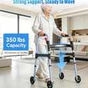 HOMLAND Standard Walkers for Seniors, 6.5lb Lightweight Foldable Walker